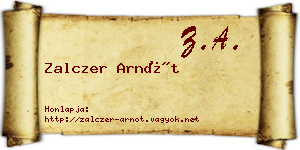 Zalczer Arnót névjegykártya